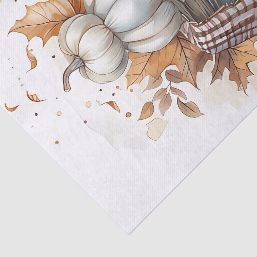 Gedempte gekleurde herfst thema boeken en pompoene tissuepapier (Detail)