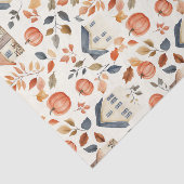 Gedempte gekleurde herfst thema tissuepapier (Detail)