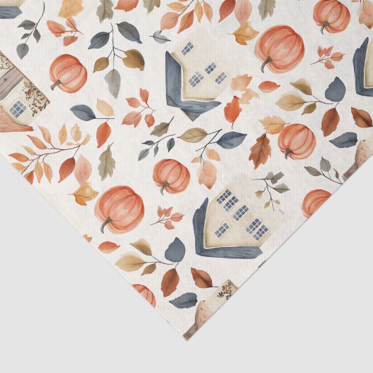 Gedempte gekleurde herfst thema tissuepapier (Detail)