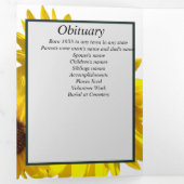 Gedempte gele zonnebloemen vijf foto Memorial Drieluik Aankondiging (Binnenzijde eerst)