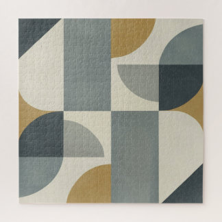 Gedempte Geometrie in Beweging | Moderne Abstracte Legpuzzel