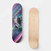 Gedempte Golfstrip Haai Abstracte Kunst Persoonlijk Skateboard (Voorkant)