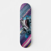 Gedempte Golfstrip Haai Abstracte Kunst Persoonlijk Skateboard (Voorkant)