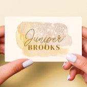 Gedempte Gouden Social Media QR Code Glitter Visitekaartje