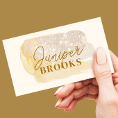 Gedempte Gouden Social Media QR Code Glitter Visitekaartje