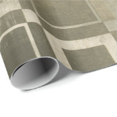 Gedempte Gouden Vierkanten Moderne Geometrische Gl Cadeaupapier (Rol Hoek)