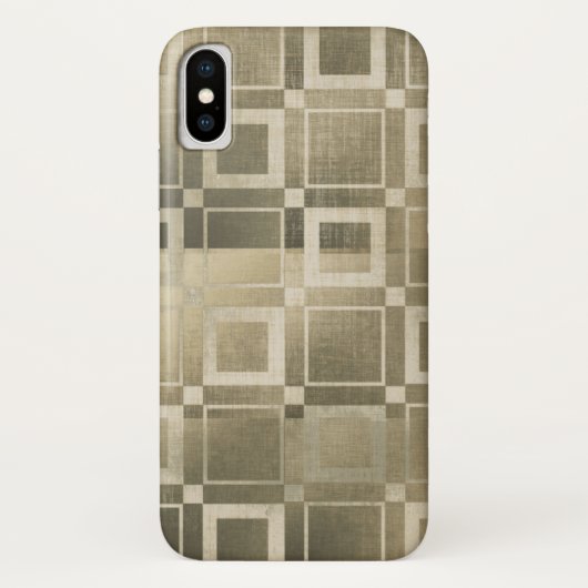 Gedempte gouden vierkanten moderne geometrische gl Case-Mate iPhone case (Achterkant)