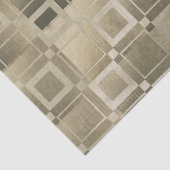 Gedempte Gouden Vierkanten Moderne Geometrische Gl Tissuepapier (Detail)
