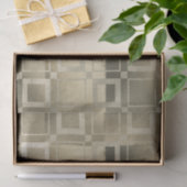Gedempte Gouden Vierkanten Moderne Geometrische Gl Tissuepapier (Geschenk)