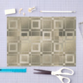 Gedempte Gouden Vierkanten Moderne Geometrische Gl Tissuepapier (Craft)