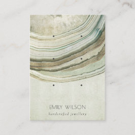 Gedempte groene Aqua Agate Earthy 3 Earning Displa Visitekaartje