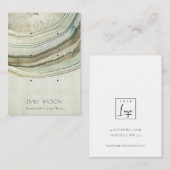 Gedempte groene Aqua Agate Earthy 3 Earning Displa Visitekaartje (Voorkant / Achterkant)