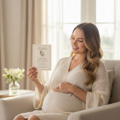 Gedempte groene babyshower een klein bundeltje kaart