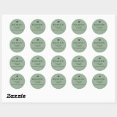 Gedempte groene Bedankt Zakelijke Sticker (Vel)