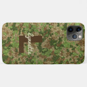 Gedempte groene camouflage buitenshuis Monogram Na Case-Mate iPhone Case (Achterkant (horizontaal))