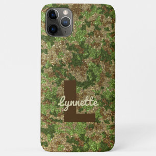 Gedempte groene camouflage buitenshuis Monogram Na Case-Mate iPhone Case