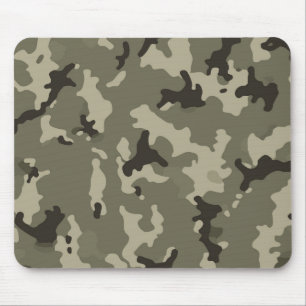 Gedempte groene camouflage gamingbureaustoel stijl muismat