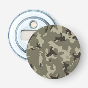 Gedempte groene camouflage pretbar feestje elke da button flesopener