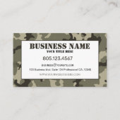 gedempte groene camouflage visitekaartje (Achterkant)