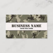 gedempte groene camouflage visitekaartje (Voorkant)