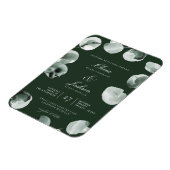 Gedempte groene Eucalyptus Geschreven Modern Trouw Magneet (Linkerzijde)