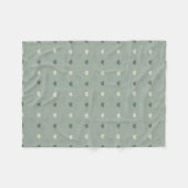 Gedempte groene hart raster naadloos patroon fleece deken (Voorkant (Horizontaal))