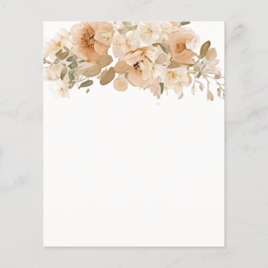 Gedempte groene perzik bloem gepersonaliseerde bru (Achterkant)