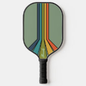 Gedempte groene Retro kleur raket lancering Pickleball Paddle (Voorkant)