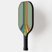 Gedempte groene Retro kleur raket lancering Pickleball Paddle (Links)