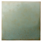 Gedempte groene rustieke bruine basis tegeltje (Voorkant)