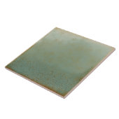 Gedempte groene rustieke bruine basis tegeltje (Zijkant)