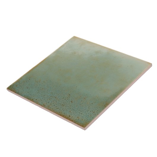 Gedempte groene rustieke bruine basis tegeltje (Zijkant)