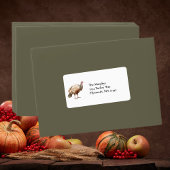 Gedempte Groene Waterverf Turkije Thanksgiving Adr Etiket