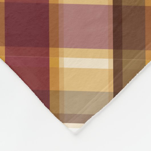 Gedempte herfstkleuren rood Sinaasappel groen geru Fleece Deken (Hoek)