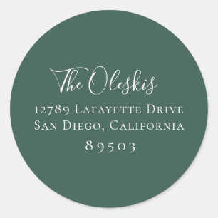 Gedempte Hunter Groen retouradres Sticker