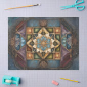 Gedempte juweelkleur Mandala decoupage Tissuepapier (Craft)