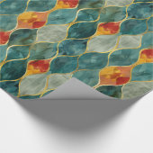 gedempte kerstballen cadeaupapier (Hoek)