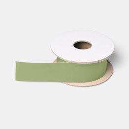 Gedempte Khaki Olijfgroene Pop Kleur Satijnen Lint
