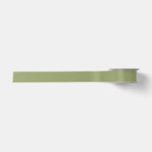 Gedempte Khaki Olijfgroene Pop Kleur Satijnen Lint (Voorkant)