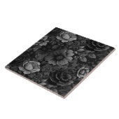 Gedempte kleur Vintage bloemenprint Tegeltje (Zijkant)