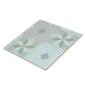 Gedempte kleuren caleidoscopische hydraulische teg tegeltje (Zijkant)