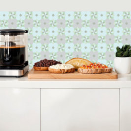 Gedempte kleuren caleidoscopische hydraulische teg tegeltje