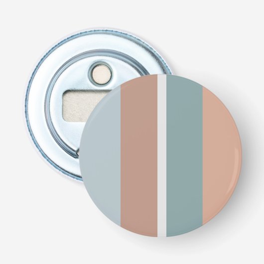 Gedempte kleuren strepen button flesopener (Voorkant)