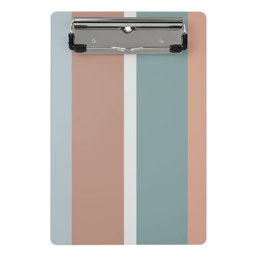 Gedempte kleuren strepen mini klembord (Voorkant)