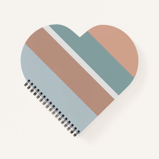 Gedempte kleuren strepen notitieboek (Voorkant)