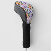 Gedempte Kleurrijke Bloemen Boho bloem Golfheadcover (Schuin)