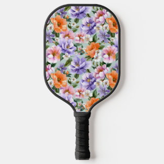 Gedempte kleurrijke bloemen Boho bloem Pickleball Paddle
