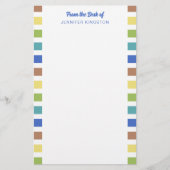 Gedempte kleurrijke strepen van het bureau van briefpapier (Voorkant)