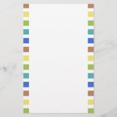 Gedempte kleurrijke strepen van het bureau van briefpapier (Achterkant)