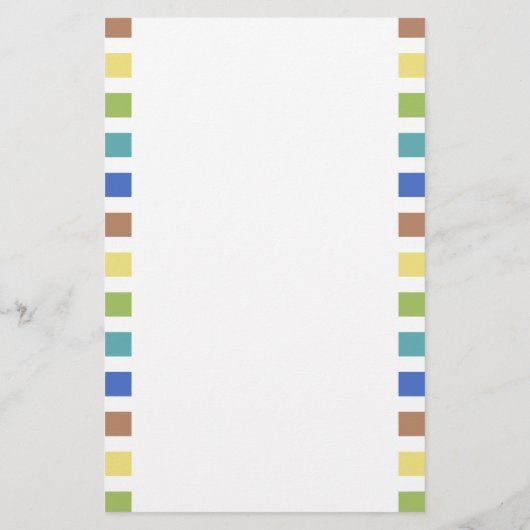 Gedempte kleurrijke strepen van het bureau van briefpapier (Achterkant)